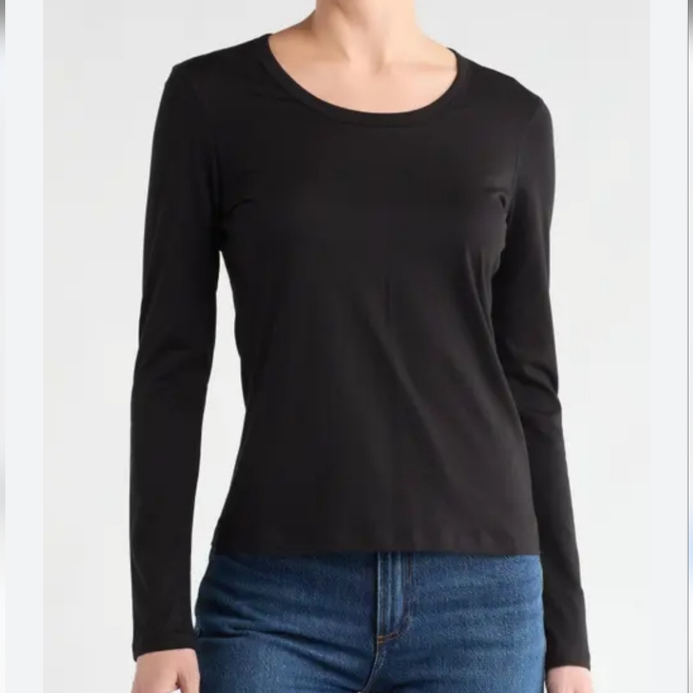 Versace Versus stretchy scoop neck long sleeve top Sz 44/8